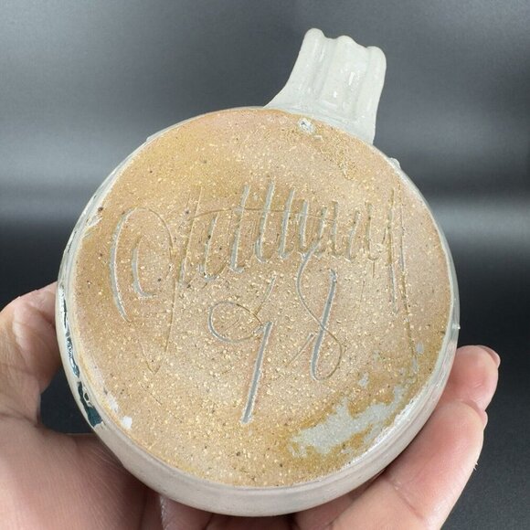 1998 La Crescent Mn Stoneware Pottery Coffee Mug Cup Gray Green Glaze Signed - Picture 5 of 16